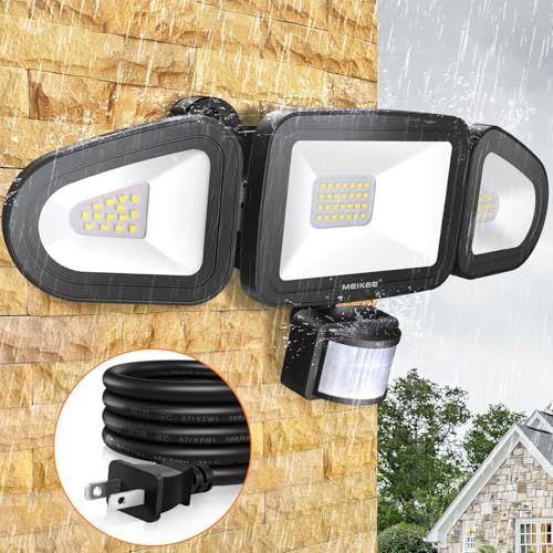 ☆新品☆MEIKEE センサーライト 屋外 人感センサーライト LEDセンサーライト 42w 6500K 3面発光 4200ルーメン PIR屋外センサー 投光器 フラッドライト 昼白色 超高輝度 駐車場 玄関灯 倉庫 屋内 町内の防犯に 照明 43d9451c