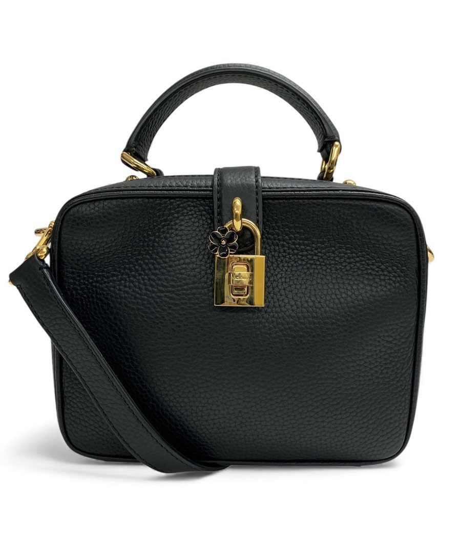 【美品】ドルチェ＆ガッバーナ　レザー　ブリーフケース　黒 極美品/DOLCE＆GABBANA/ドルチェアンドガッバーナ/スクエア/2way