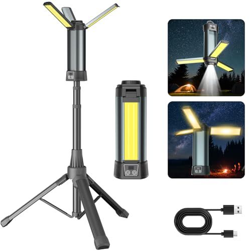 ☆新品☆SUKITEN 投光器 充電式 led 作業灯 200W 屋外 ワークライト【10000mAh大容量・ 10000lm高輝度】防水IP66 スタンド付き投光器 作業ライト 便携式 磁気設計 キャンプ アウトドア 夜間作業 工事現場 防 01785768
