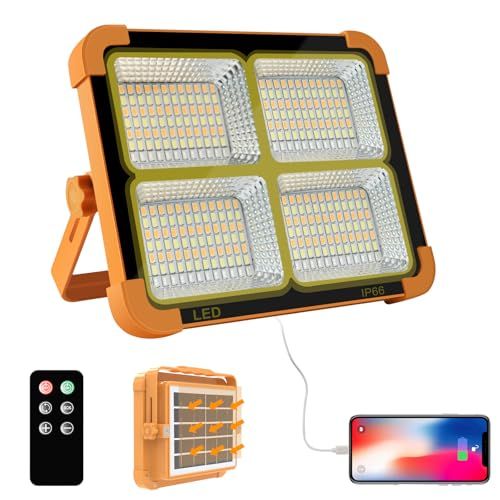 ☆新品☆LED 作業灯 投光器 ランタン 充電式 100Ｗ 8600lm 高輝度 6000mAH 大容量 IP66 防水 4 つ点灯モード 太陽光発電 マグネット付き 折り畳み式 コンパクト 夜釣り 防災 停電 緊急 地震対策 停電対応 夜間 1a11d852
