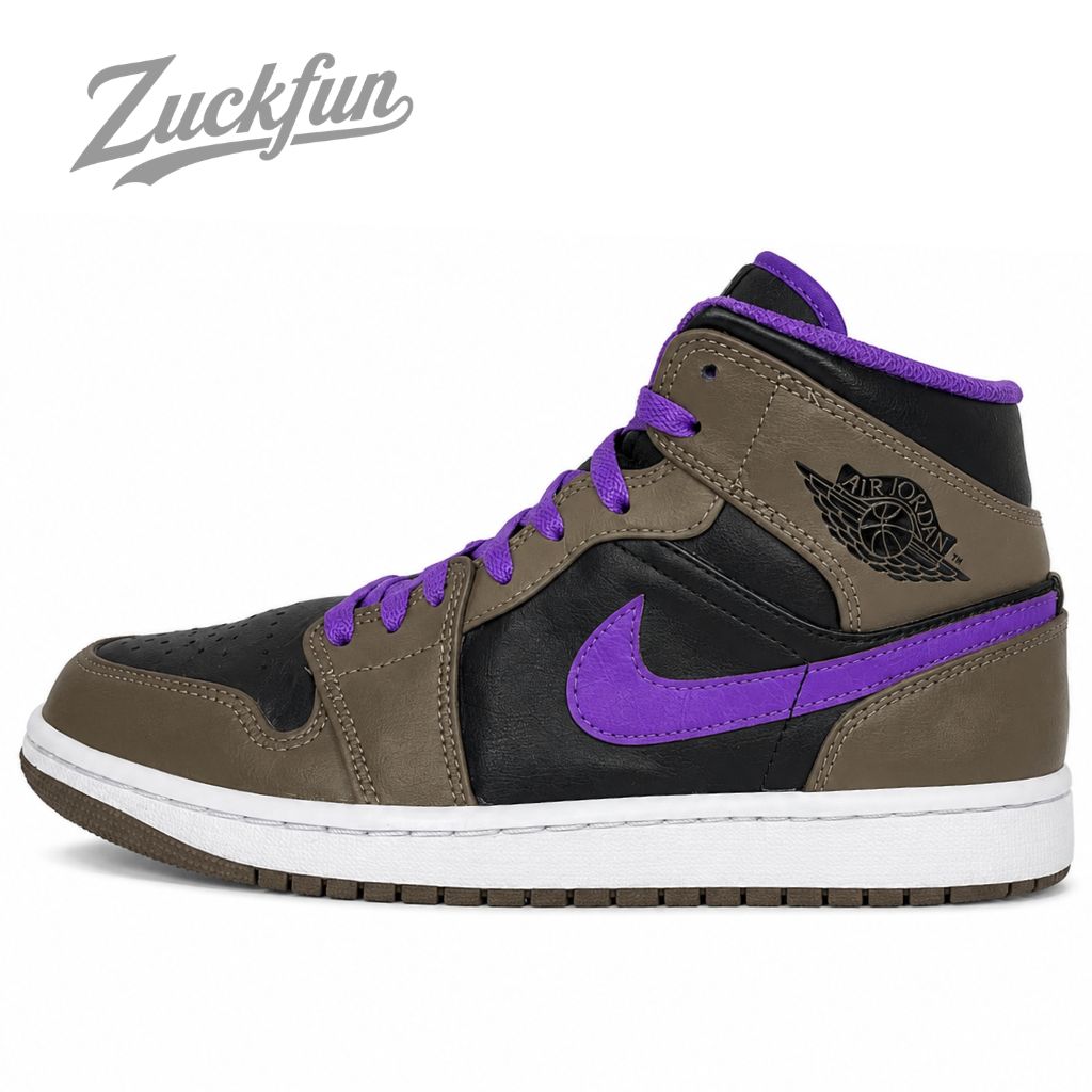NIKE AIR JORDAN 1 MID ナイキ エア ジョーダン 1 ミッド カット パロミノ ホワイト ワイルドベリー ブラック 黒 パープル 27cm メンズ ナイキ スニーカー U11401