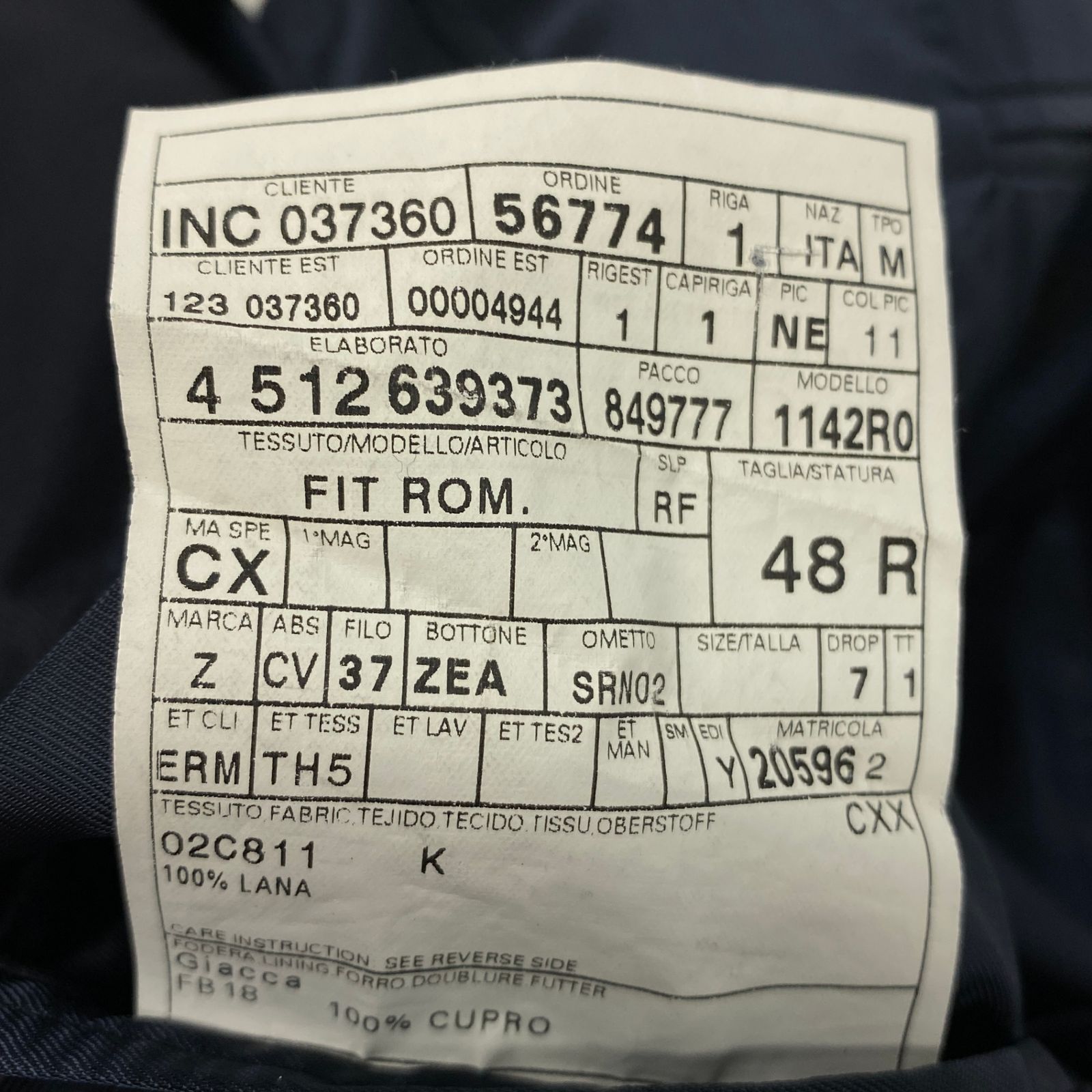 17k10 Ermenegildo Zegna エルメネジルドゼニア セットアップ スーツ