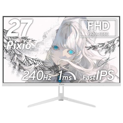 Pixio PX279 Wave White ゲーミングモニター 27インチ 白 ホワイト 240Hz FHD Fast IPS HDR 2年保証 30日間返品保証ｍａ