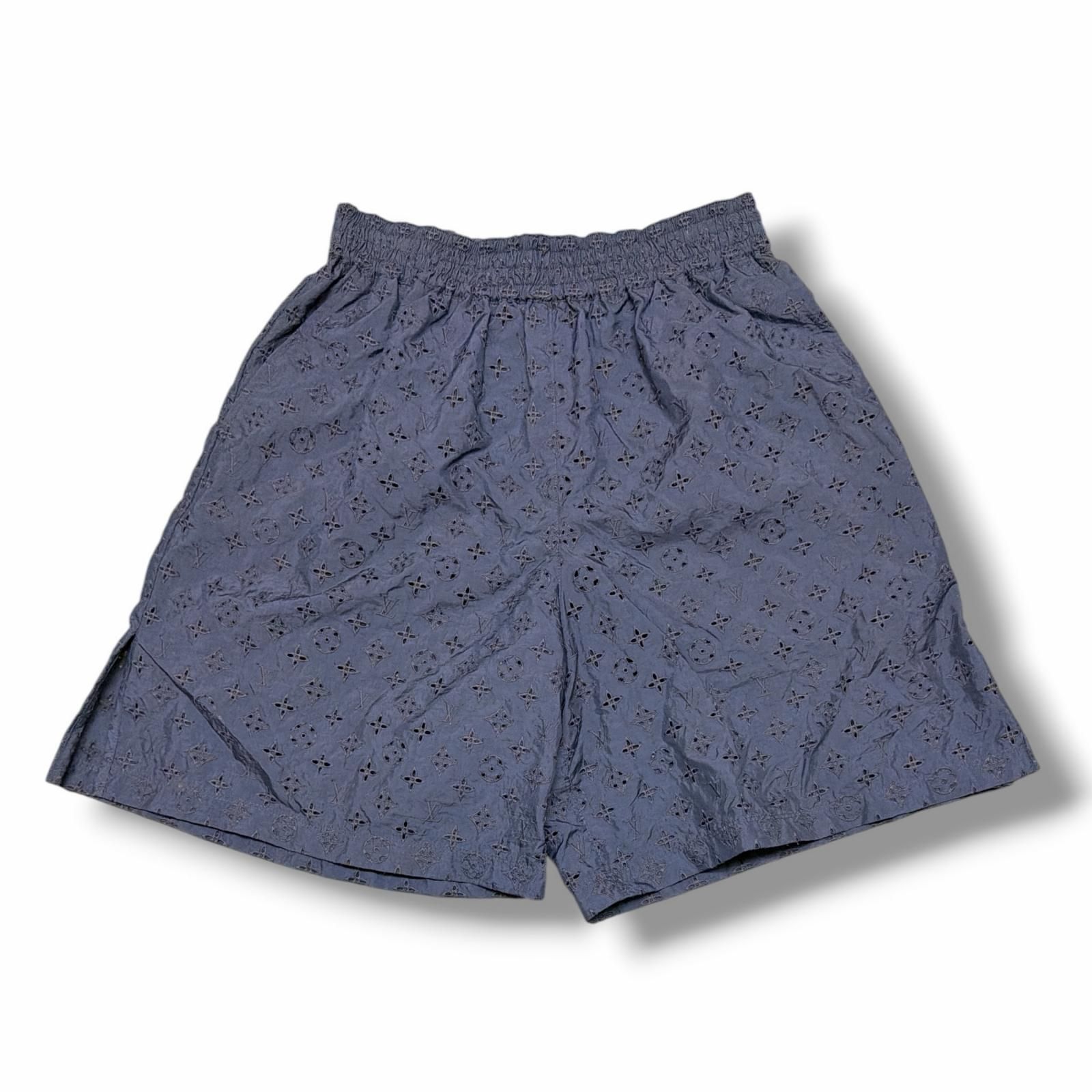 国内正規 LOUIS VUITTON 22AW パンチングモノグラムハーフパンツ 総柄ショーツ ルイヴィトン RW222W O78 FNPB04 ネイビー 38 （8161M）