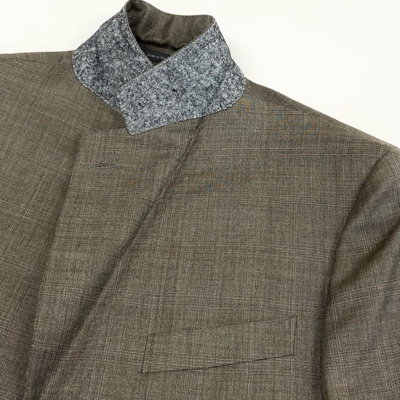 74k11 Ermenegild Zegna エルメネジルドゼニア セットアップスーツ シングルスーツ 3B チェック柄 ビジネス フォーマル メンズ 紳士服 48R ブラウン系 ウールシルクu02t 74k11 Ermenegild Zegna エルメネジルドゼニア セットアップスーツ