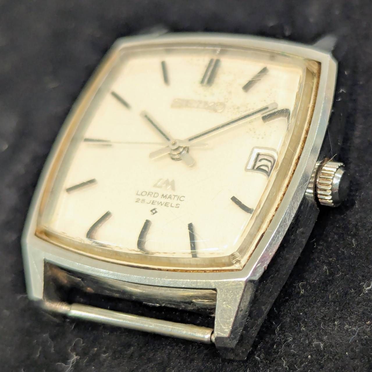 塩】動作品 SEIKO セイコー LORD MATIC ロードマチック スクエアケース 