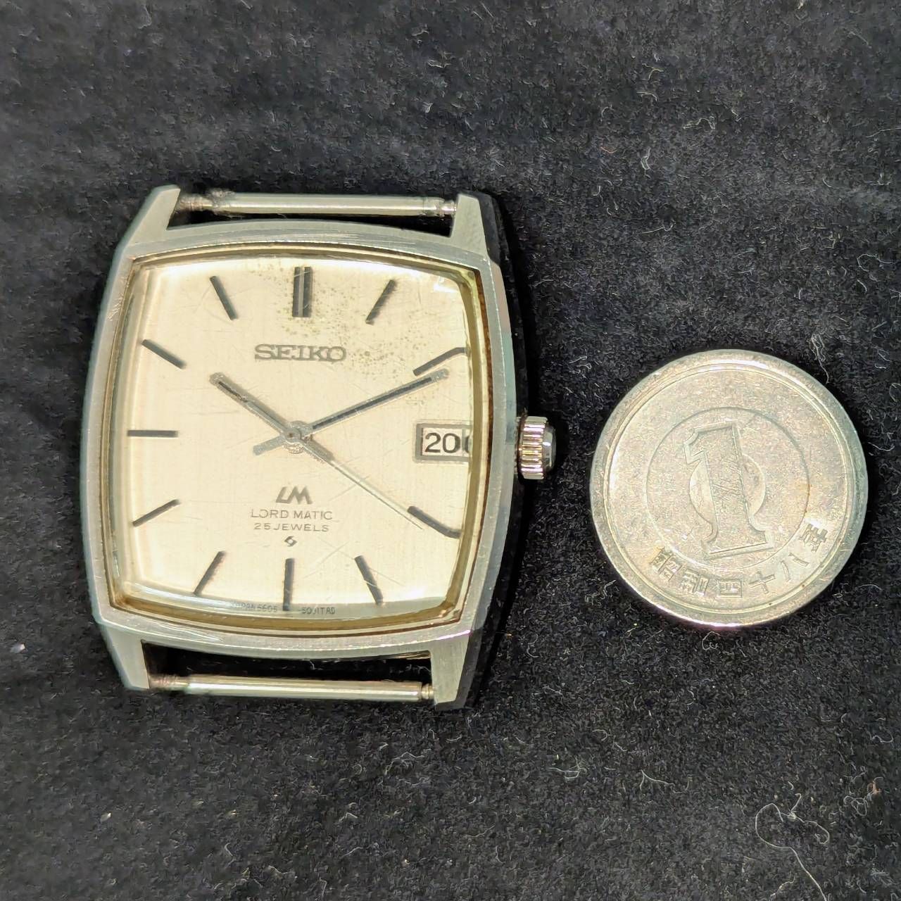 塩】動作品 SEIKO セイコー LORD MATIC ロードマチック スクエアケース 