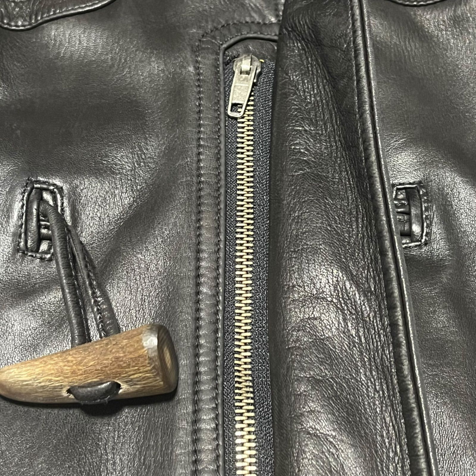 BARNEYS NEWYORK バーニーズニューヨーク ダッフルコート レザーコート 