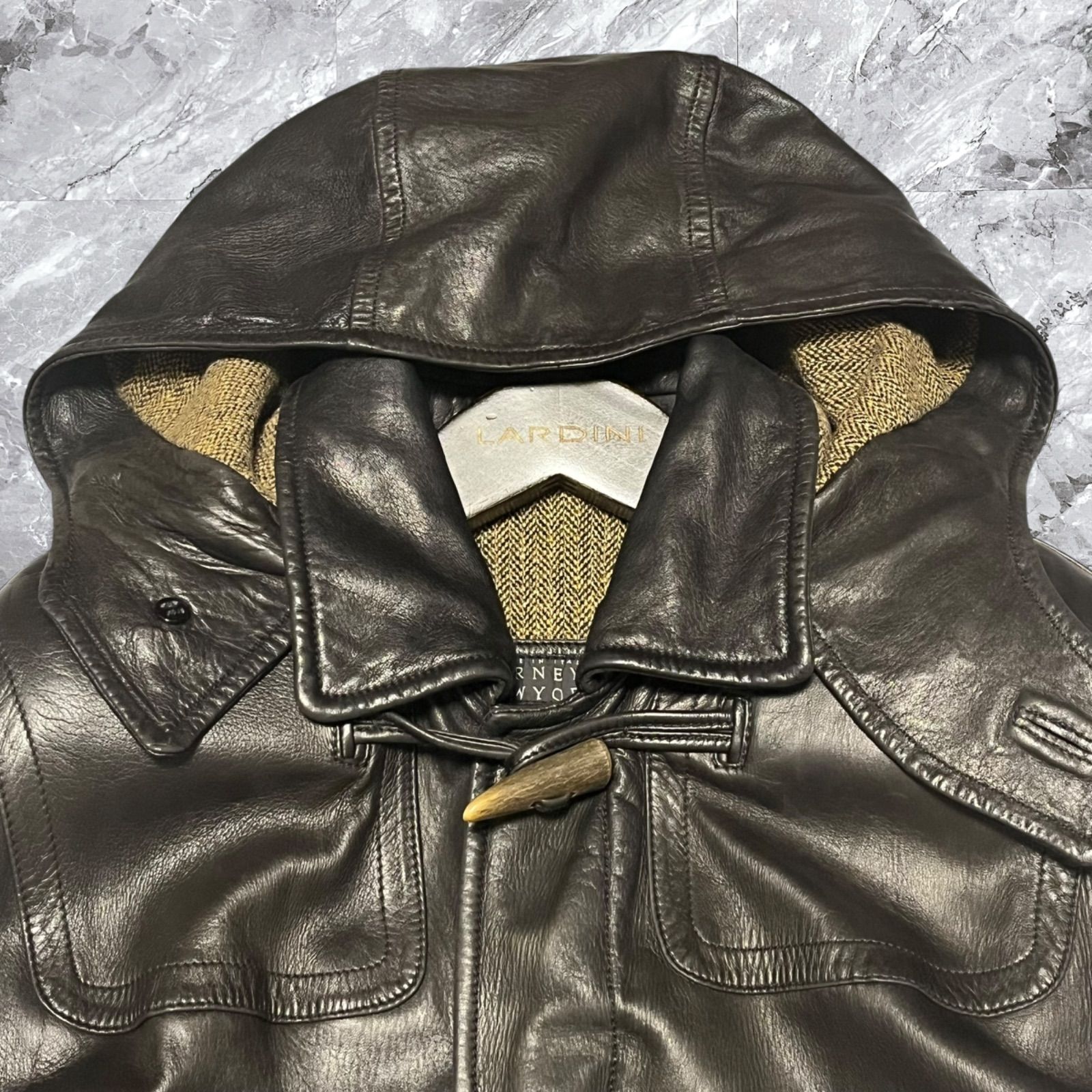 BARNEYS NEWYORK バーニーズニューヨーク ダッフルコート レザーコート