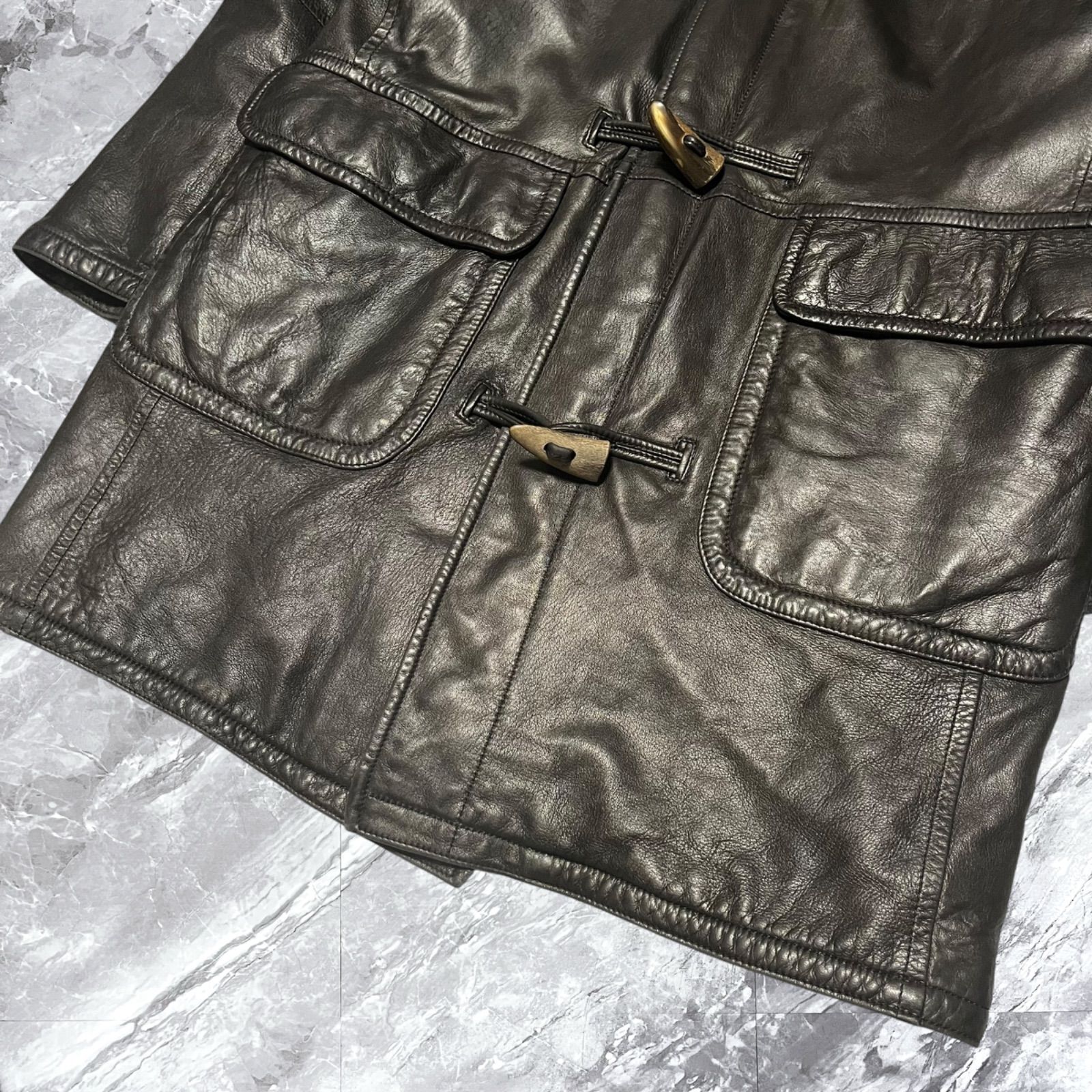 BARNEYS NEWYORK バーニーズニューヨーク ダッフルコート レザーコート