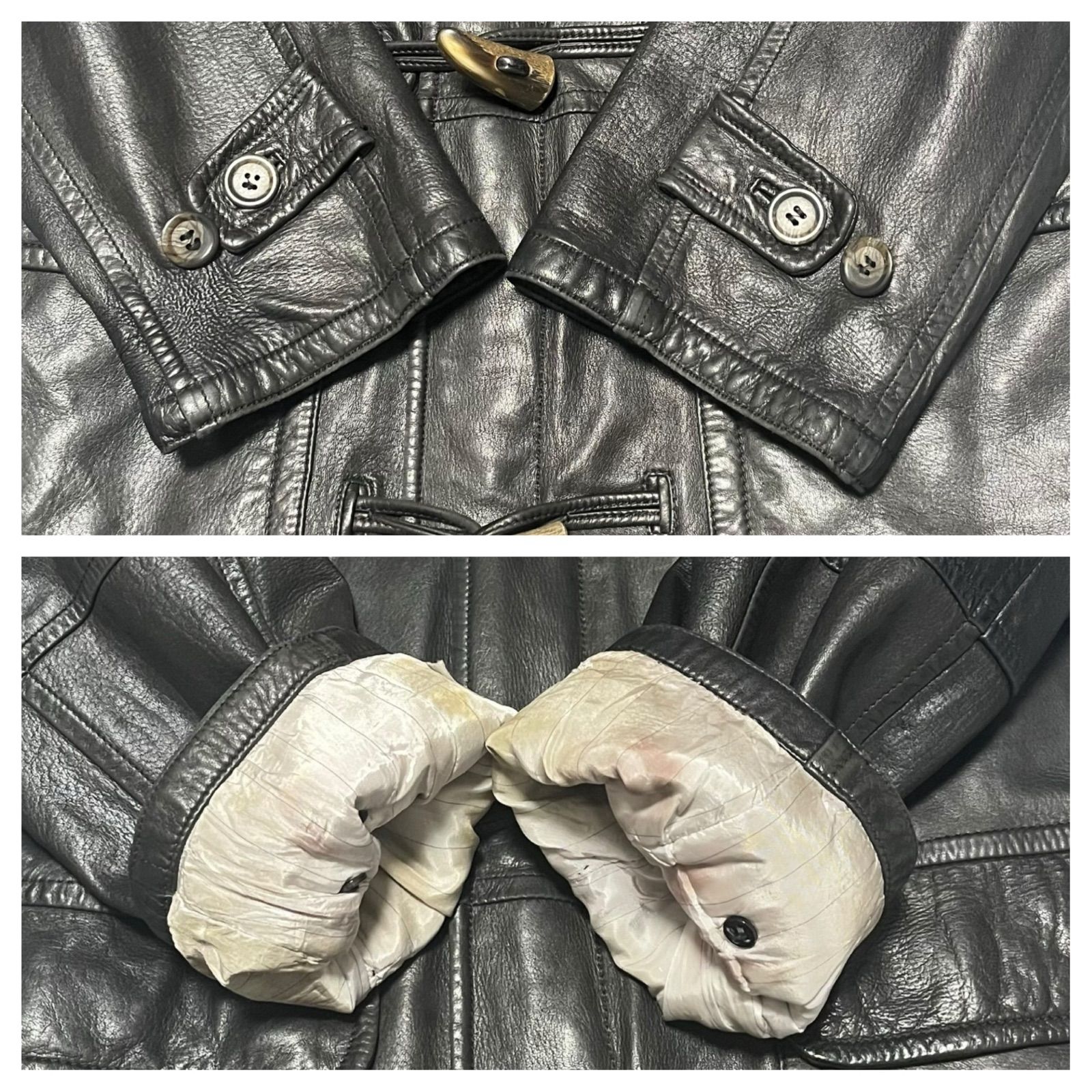 BARNEYS NEWYORK バーニーズニューヨーク ダッフルコート レザーコート