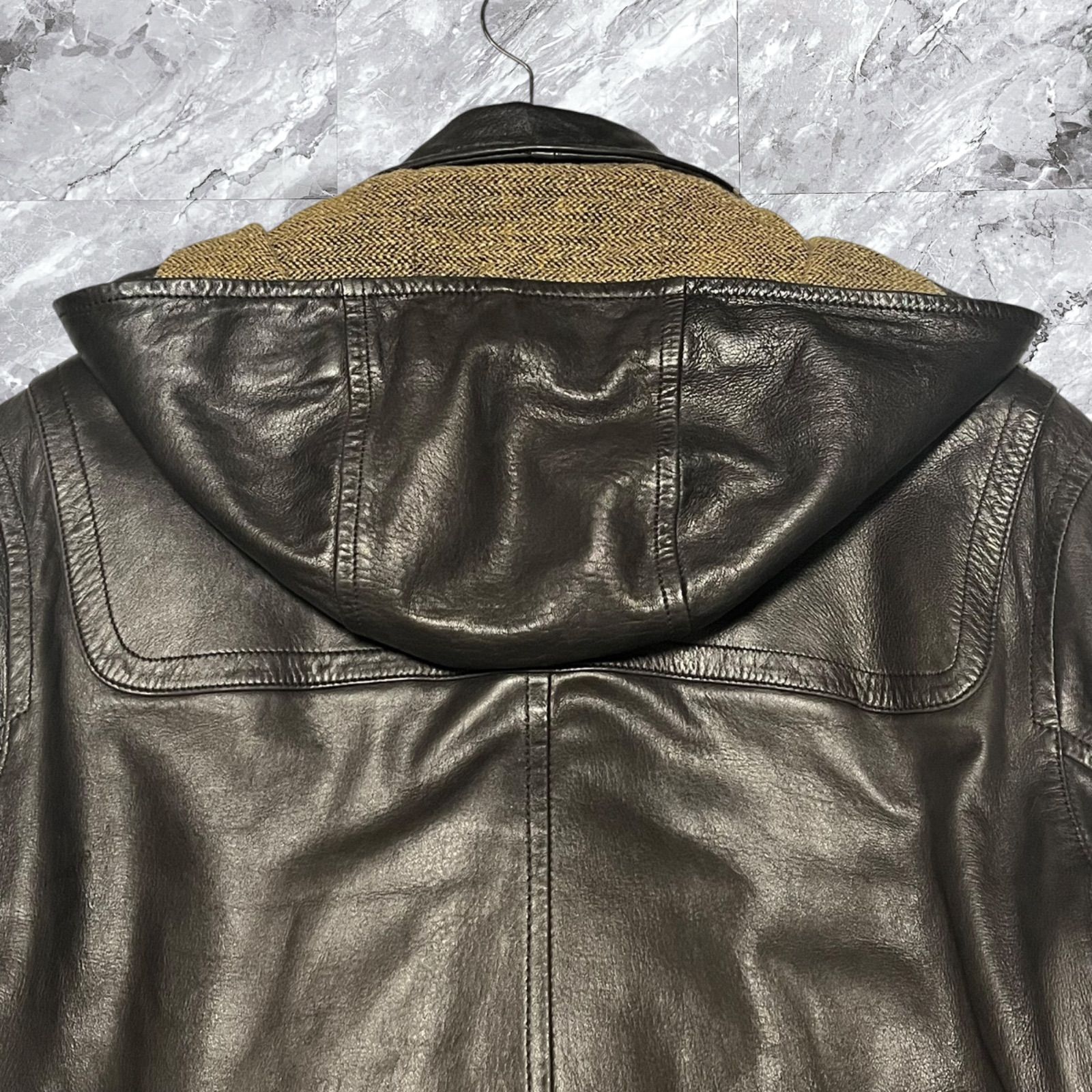 BARNEYS NEWYORK バーニーズニューヨーク ダッフルコート レザーコート
