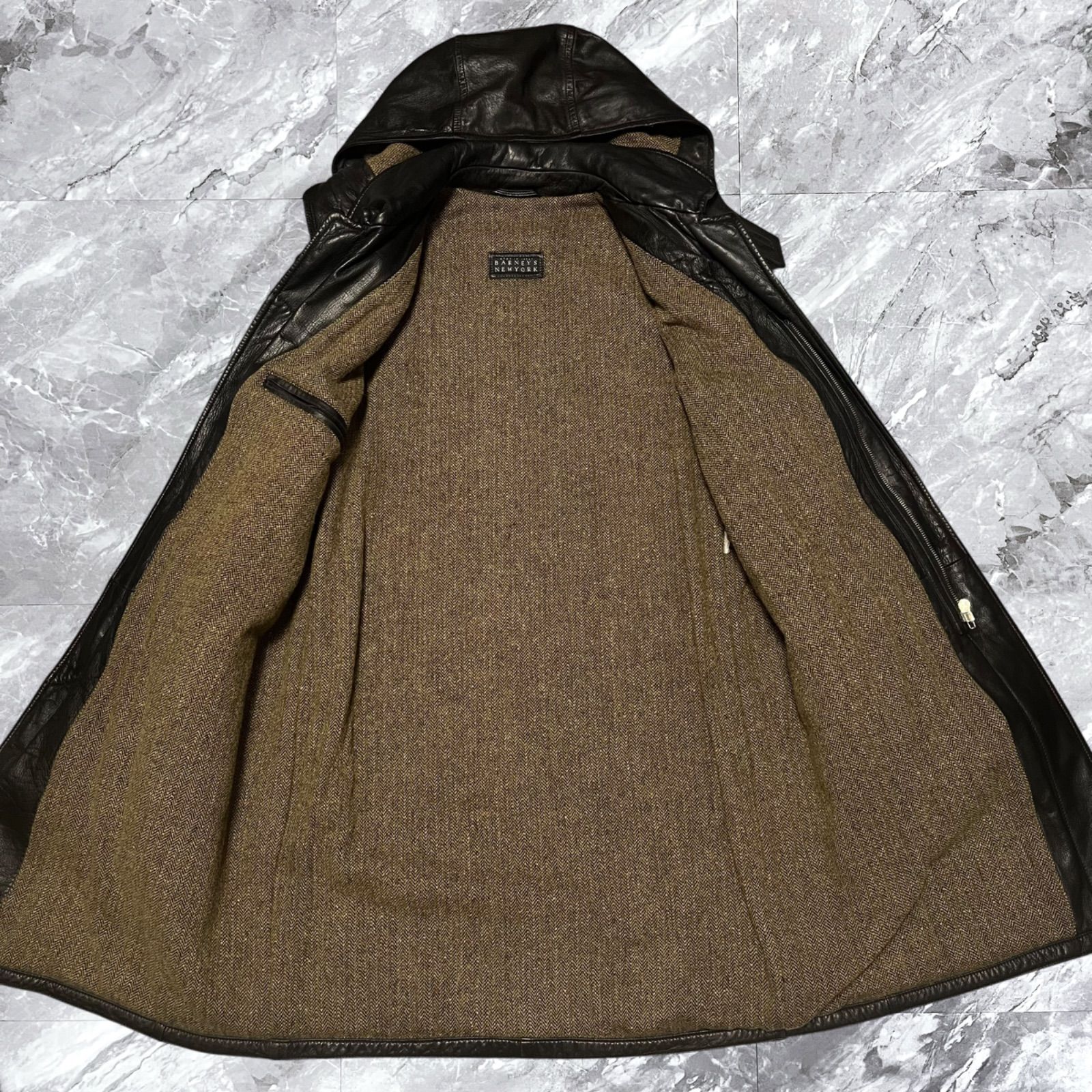 BARNEYS NEWYORK バーニーズニューヨーク ダッフルコート レザーコート
