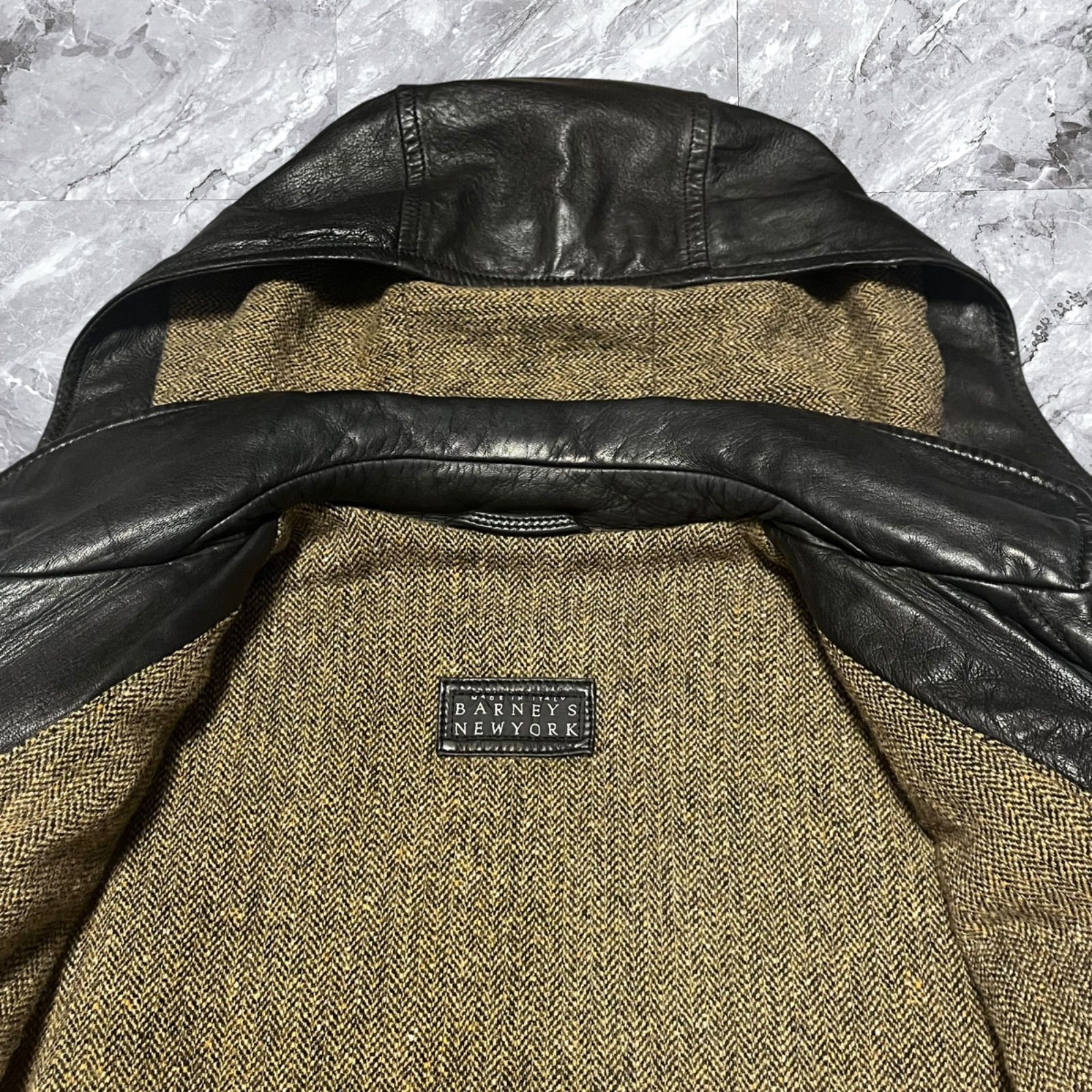 BARNEYS NEWYORK バーニーズニューヨーク ダッフルコート レザーコート