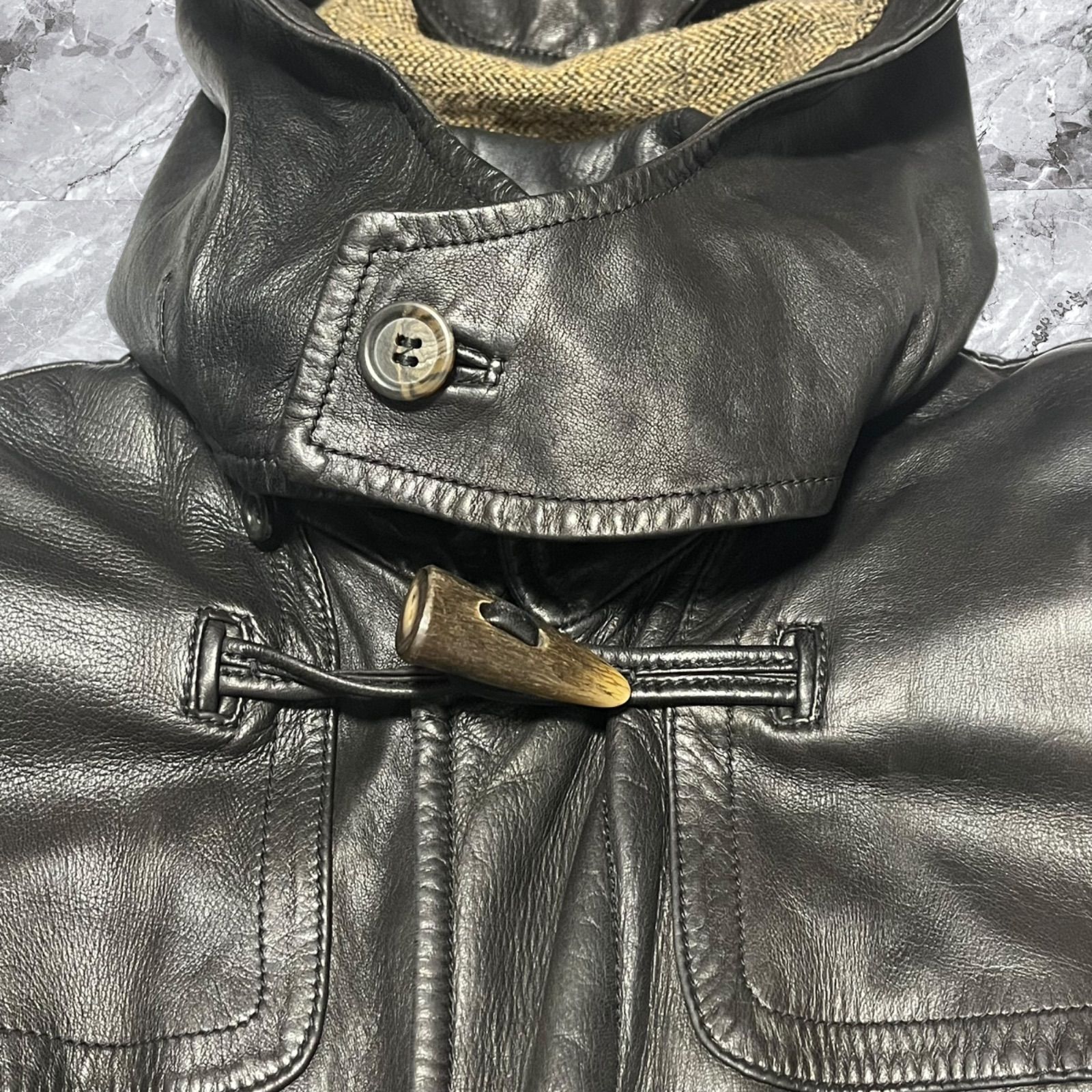 BARNEYS NEWYORK バーニーズニューヨーク ダッフルコート レザーコート