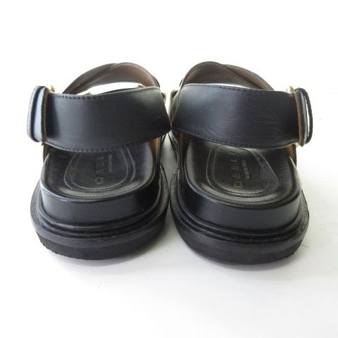 マルニ MARNI フスベット クロス サンダル シューズ レザー フラット