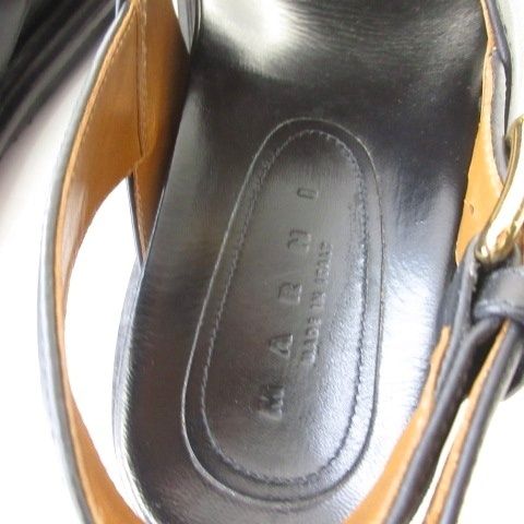 マルニ MARNI フスベット クロス サンダル シューズ レザー フラット