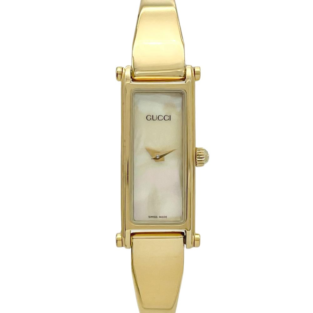 グッチ GUCCI 1500 腕時計 シェル文字盤 稼働品 レディース【中古】