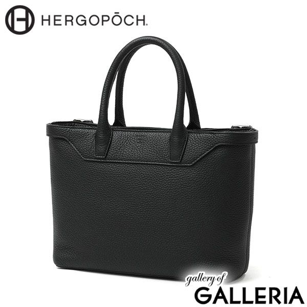 【正規取扱店】 エルゴポック トートバッグ メンズ 小さめ HERGOPOCH 本革 レザー トート バッグ ブランド 旅行 きれいめ カジュアル 日本製 B5 TL トリヨンラグーン シュリンクレザー ミニトートバッグ TL-MIT BLACK