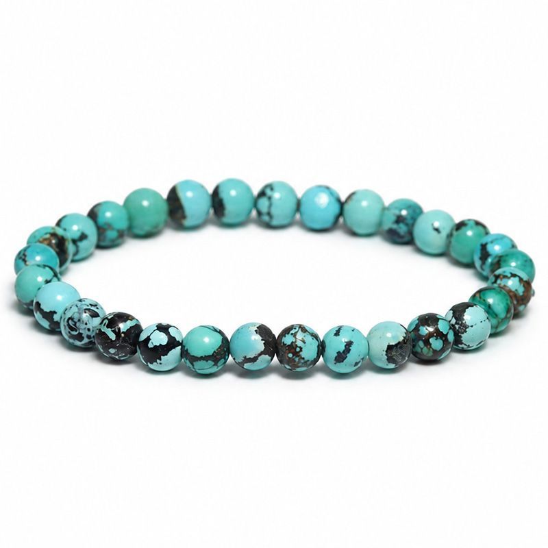 〔K2217〕約6mm 中国湖南省 フーベイターコイズ ブレスレット Campitos Turquoise【カード付】