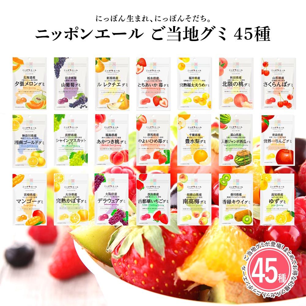 全国農協食品 ニッポンエール ご当地グミ アソート 全45個セット