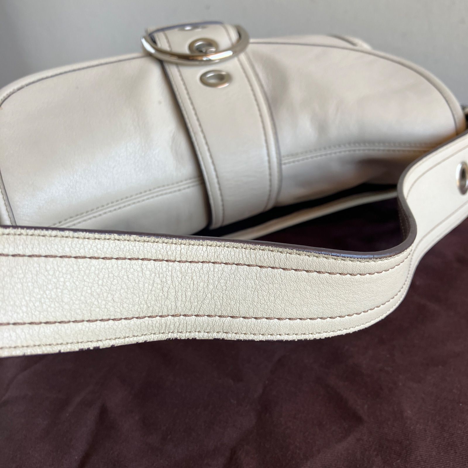 Coach Vintage Soho Medium Buckle Flap Smooth Leather Shoulder Bag 