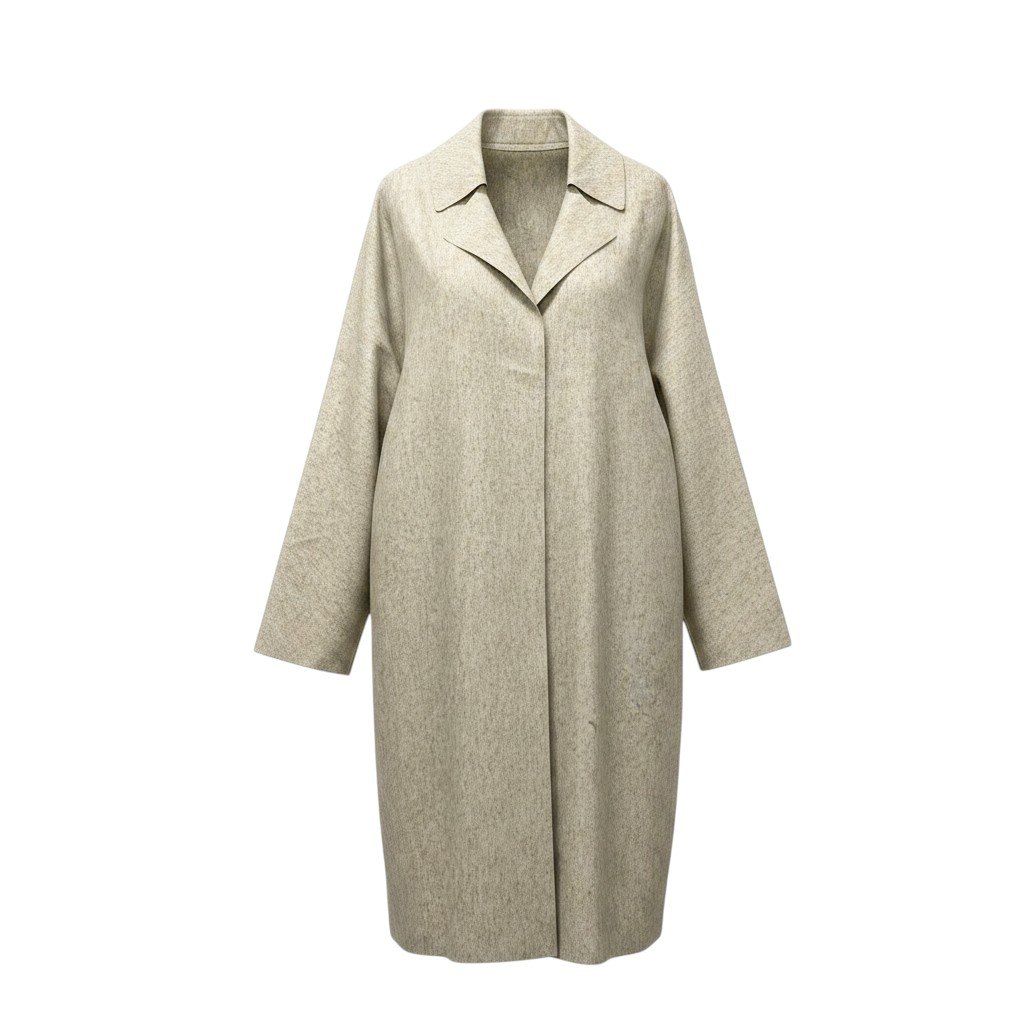DUSAN ドゥサン　薄手ウールロングコート　ライトアウター　イタリア製　茶色 29e18 【美品】DUSAN ドゥサン カシミヤロングコート レイヤードコート