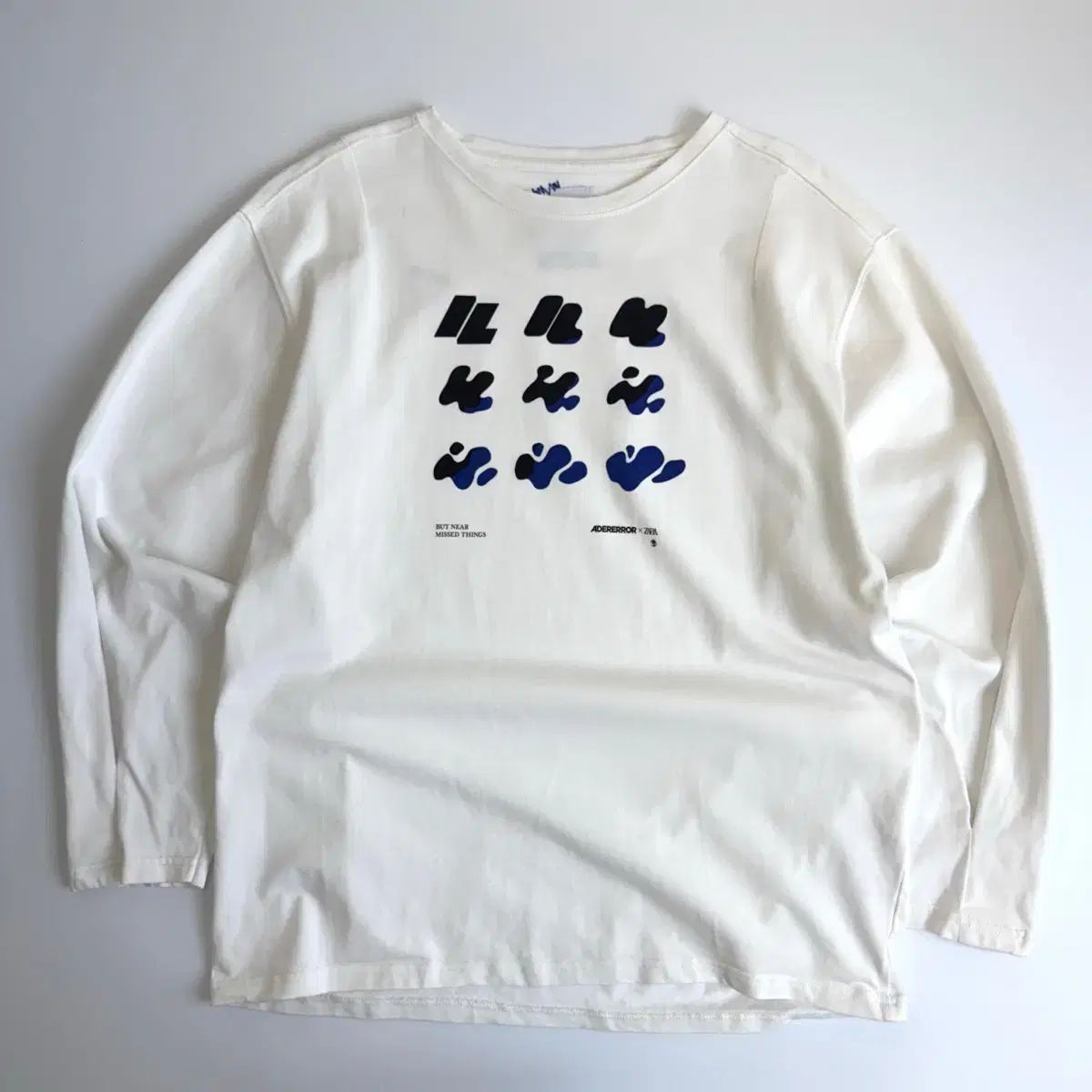 ZARA ザラ x ADER ERROR アーダーエラー グラフィック 白 ロングスリーブ Tシャツ