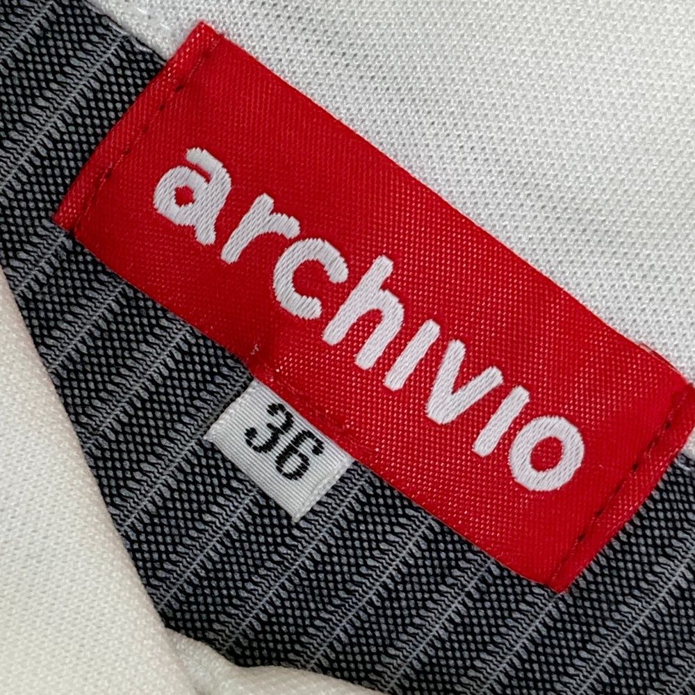 archivio ノースリーブポロシャツ ストライプ サイズ：36 ARCHIVIO アルチビオ ノースリーブポロシャツ ストライプ柄