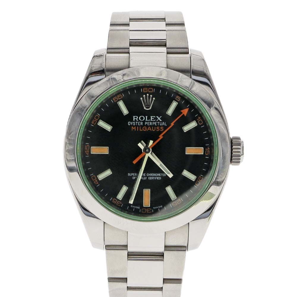 【中古】ROLEX ロレックス 116400GV ミルガウス 自動巻き メンズ 腕時計 ブラック ブランド 731,920円