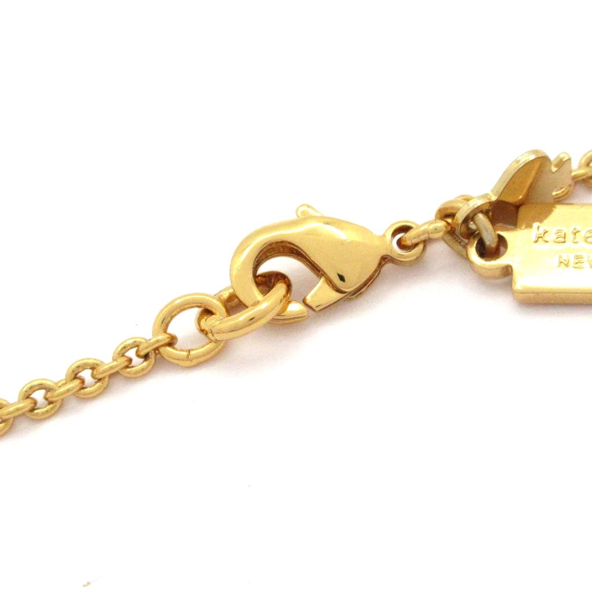 Kate spade(ケイトスペード) ネックレス美品 - ゴールド×ホワイト 