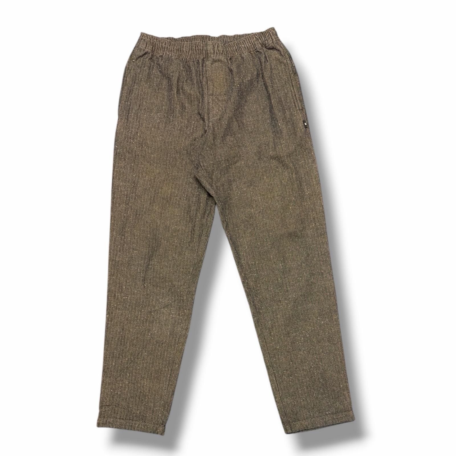 STUSSY OLD BEACH PANTS ヘリンボーンイージーパンツ ステューシー ブラウン L （15613M）