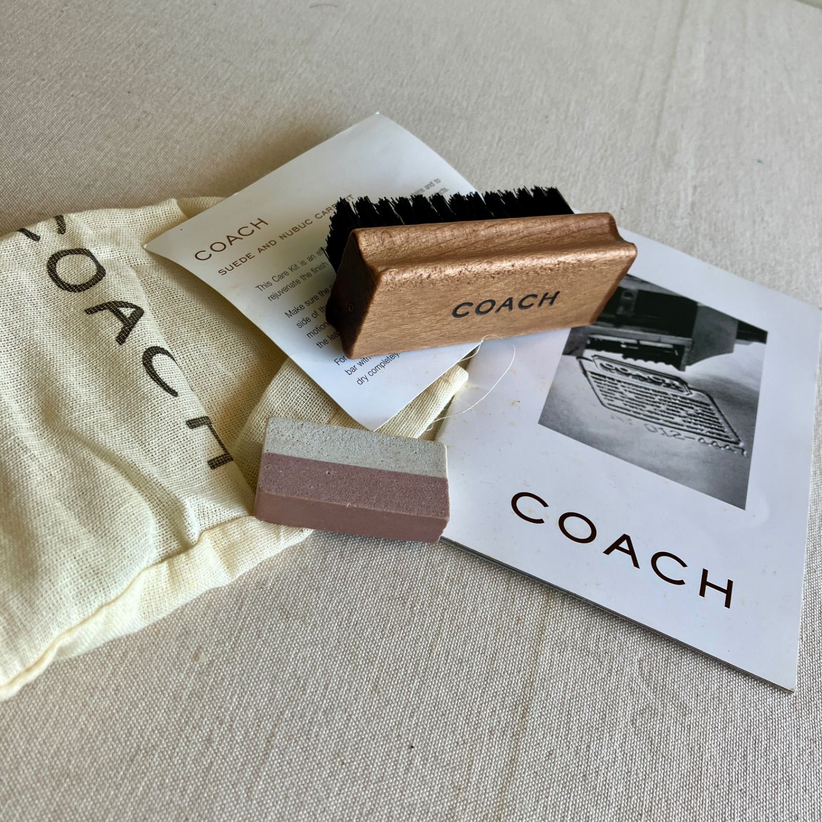 Coach Vintage Hampton Demi Suede Baguette Mini Shoulder Bag Purse