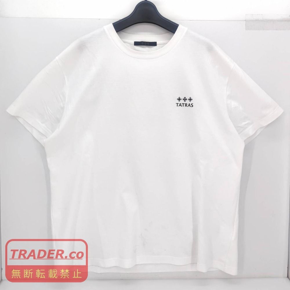 05w21335 タトラス TATRAS TIDEO バックプリントTシャツ ホワイト 日本製 メンズ サイズ04 半袖Ｔシャツ コットン 【中古品】