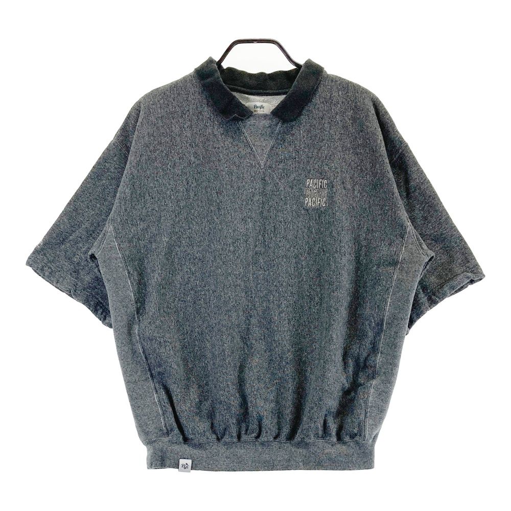 美品Pacific GOLF CLUB 襟付き半袖トレーナーブラックLサイズ サイズ：L PACIFIC GOLF CLUB パシフィック ゴルフクラブ 襟付 半袖