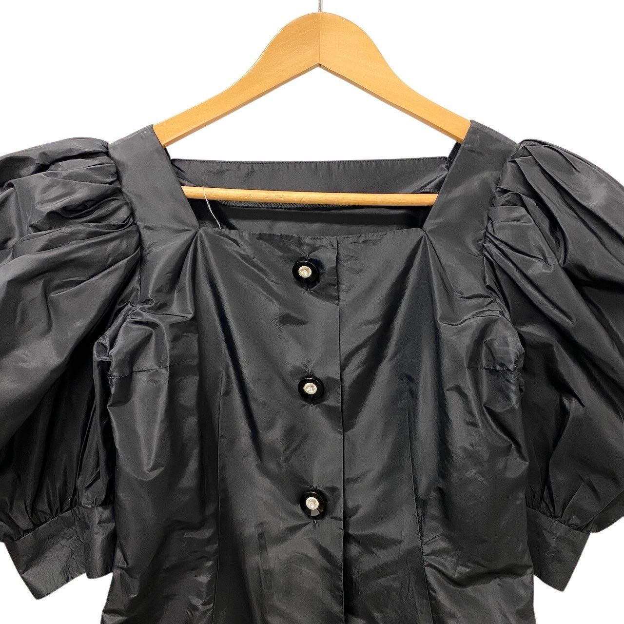 70e18 GIVENCHY ジバンシー パフスリーブブラウス カットソー スクエア 