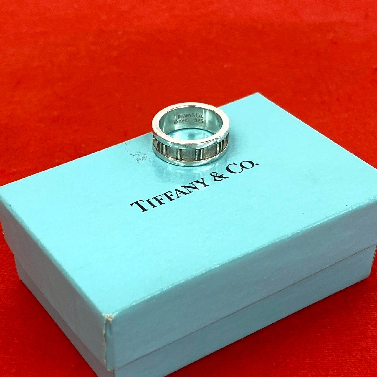 極 美品 TIFFANY&Co. ティファニー アトラス リング シルバー925 9号 指輪 アクセサリー シルバー 30072