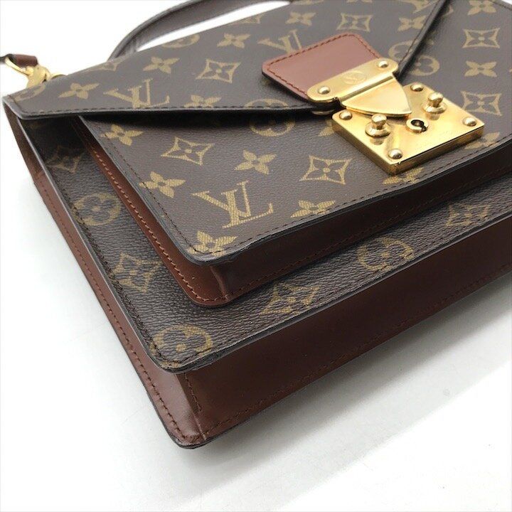 良品 LOUIS VUITTON ヴィトン モノグラム モンソー 2WAY ショルダー 