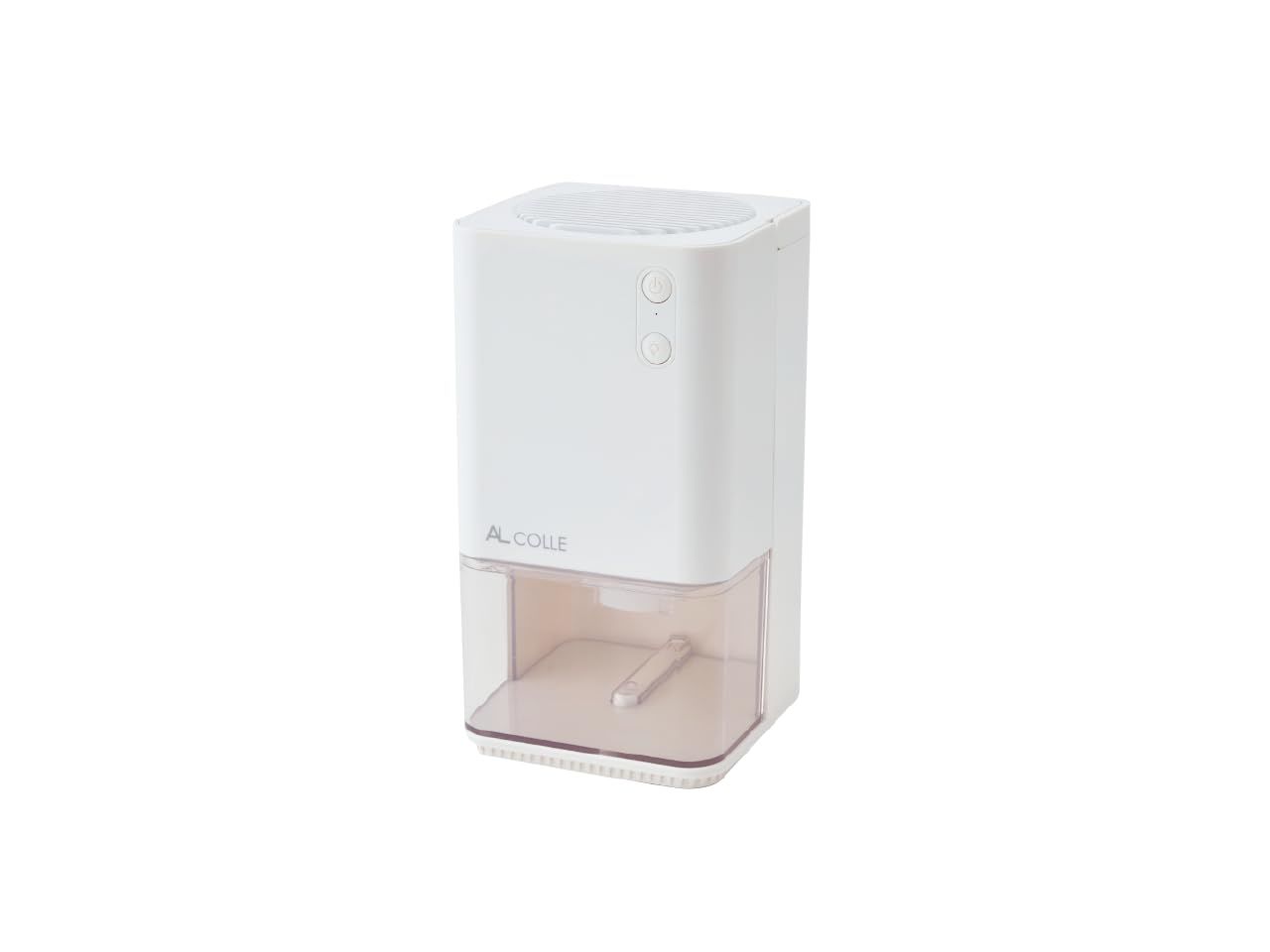 【日本メーカー】AL COLLE（アルコレ） ミニ除湿機 除湿器 1L 静音 コンパクト 省エネ ペルチェ式 クローゼット 押入れ 靴箱 収納 省スペース くり返し 満水検知 自動停止機能 満水お知らせランプ 取手付 半透明タンク ACアダプ 674543a2