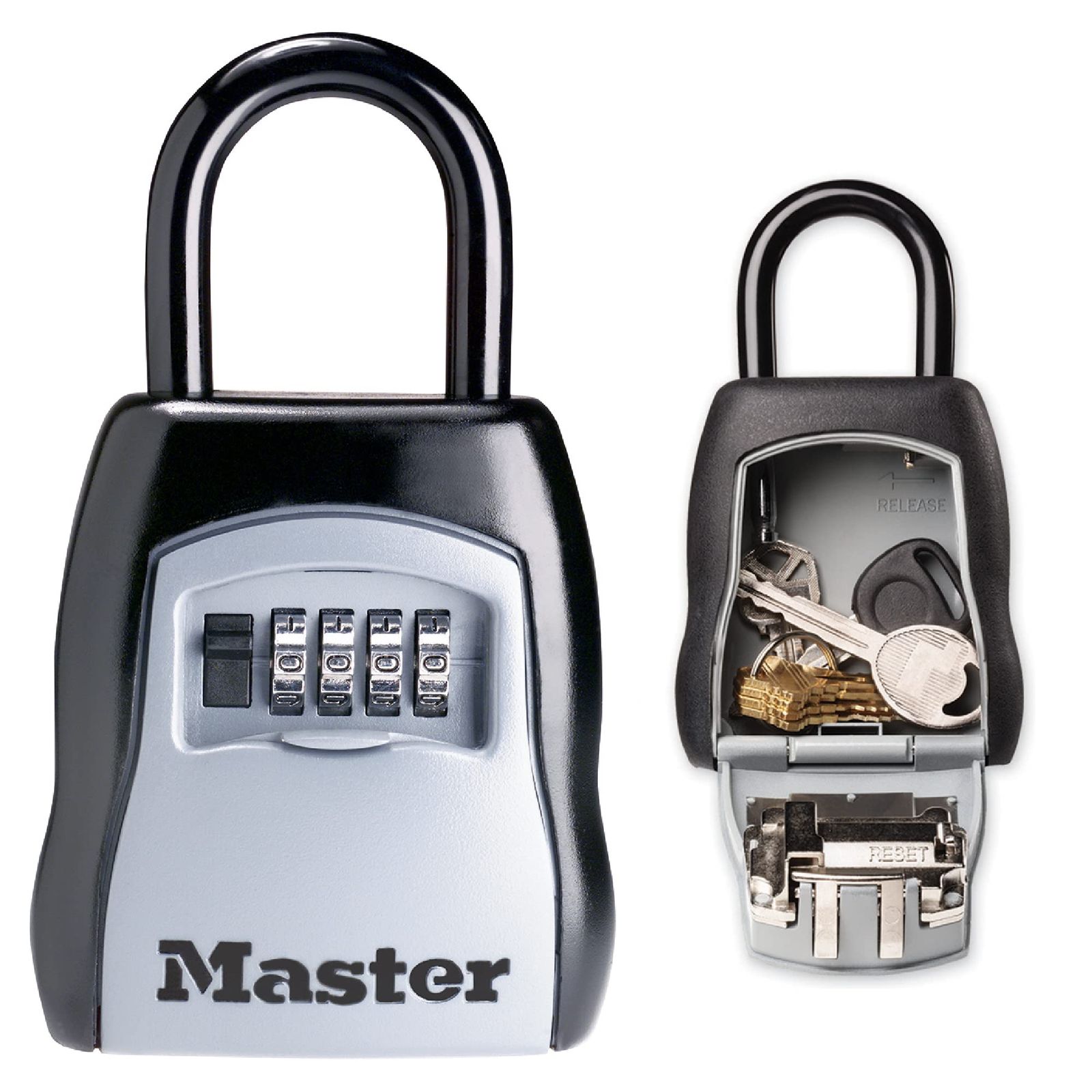 Master Lock (マスターロック) キーボックス 鍵収納 ダイヤル 暗証番号設定 屋外 ダイヤルカバー付 本体幅91mm 吊高内径46mm 防犯 5400JAD 国内発送 7953c74d