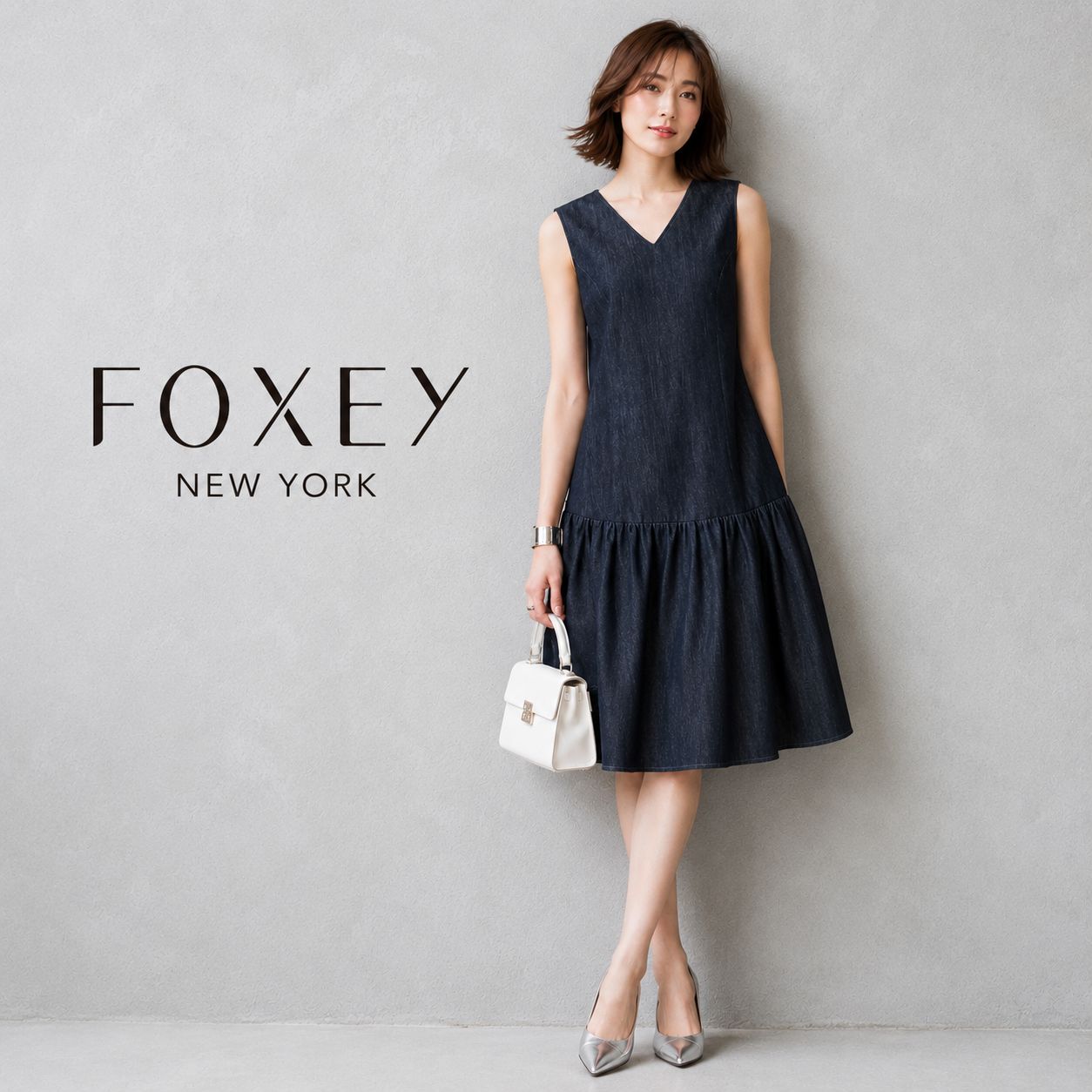 極美品】FOXEY NEW YORK 39368/ フォクシーニューヨーク INDIGO