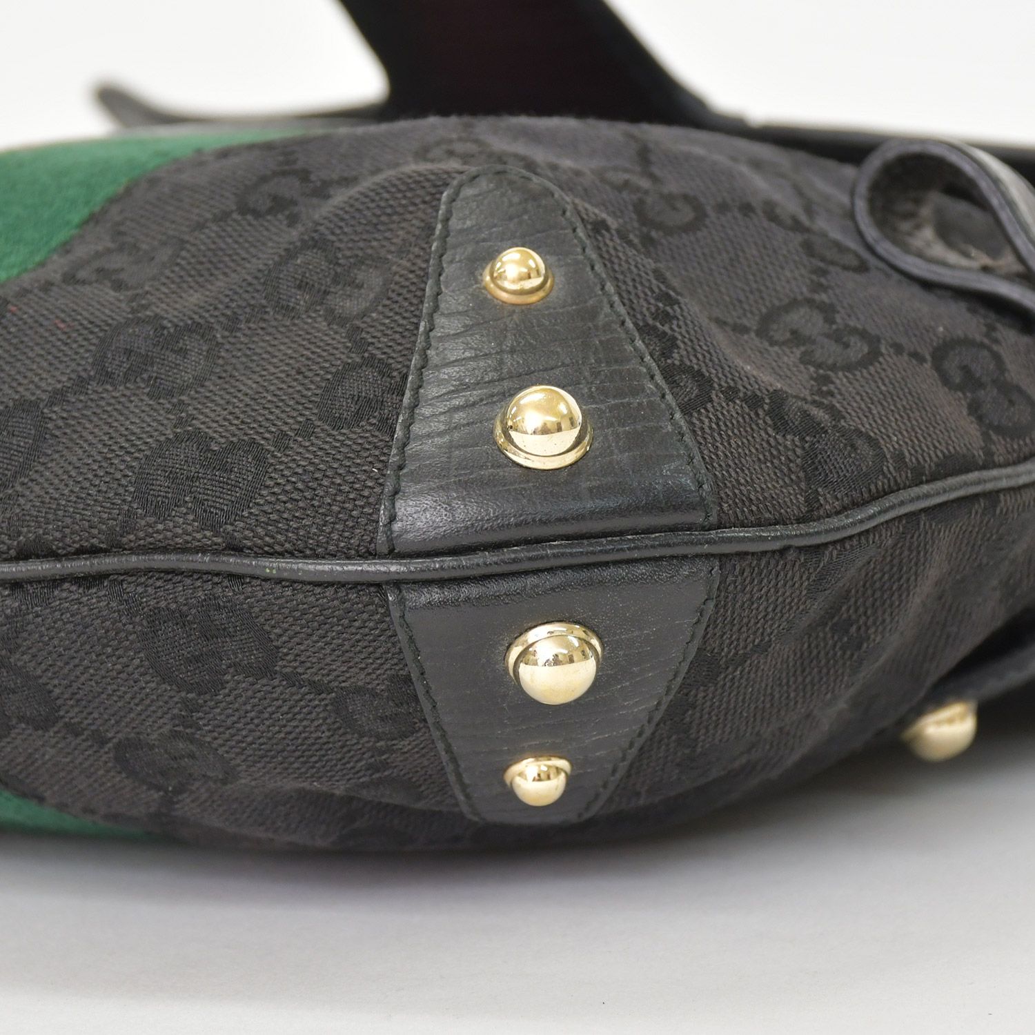 極美品 GUCCI グッチ GGキャンバス ショルダーバッグ ゴールド金具 