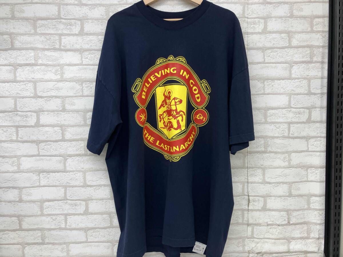 LES SIX faith tee TRETTIO-TVA-6-FS レシス フェイスティー半袖Tシャツ メンズ ネイビー size4 ボディアメリカ製 プリント日本製 クロス