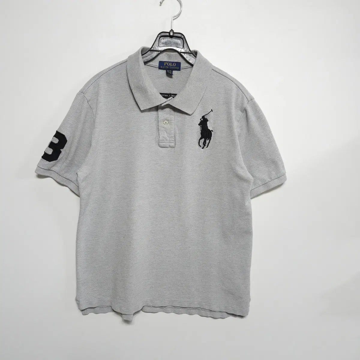 POLO RALPH LAUREN ビックポニー PK カラーTシャツ グレー XL(18-20)