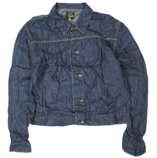 Needles ニードルス 日本製 Gathered Jean Jacket 6.5oz C/L Denim コットンリネン ギャザーデニムジャケット 2 Dark Indigo Gジャン アウター g13845