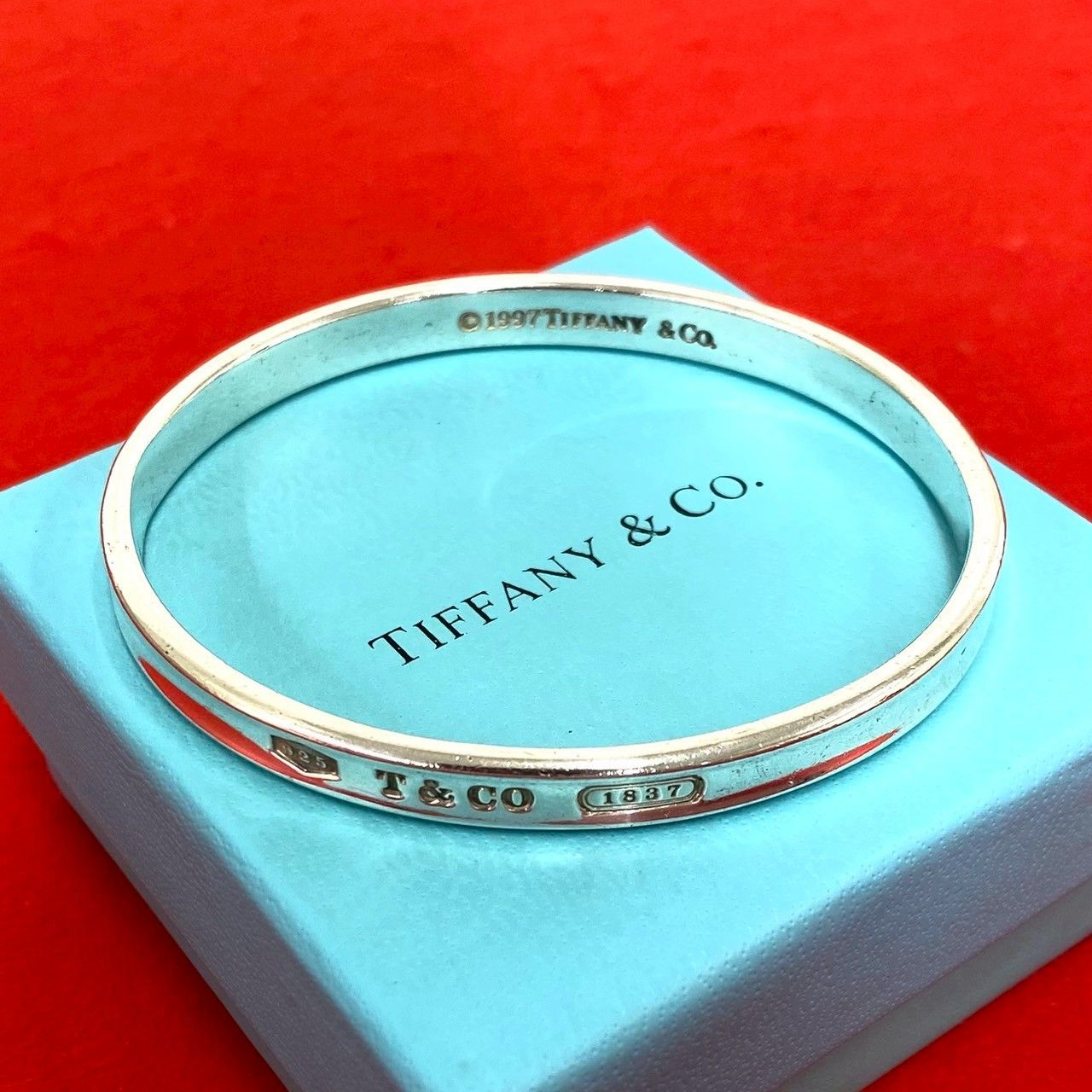 ティファニー　ヴィンテージ　バングル　ブレスレット　925 極 美品 TIFFANY&Co. ティファニー ヴィンテージ ナロー バングル