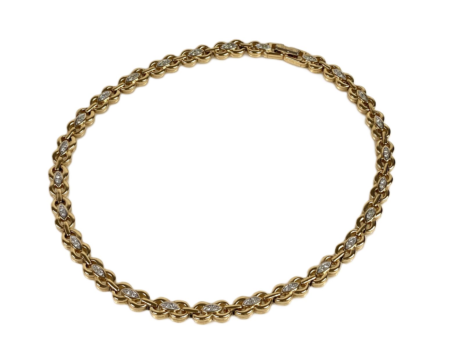 NINA RICCI ニナリッチ ネックレス  ラインストーン    ゴールドカラー レディース / 240001197578 ニナリッチ NINA RICCI ラインストーン ネックレス 幅0.8cm ゴールド