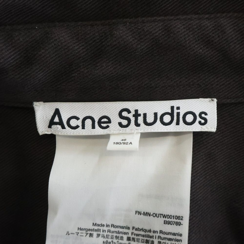 Acne Studios (アクネ ストゥディオズ) ZIP-UP TWILL COTTON OVERSHIRT