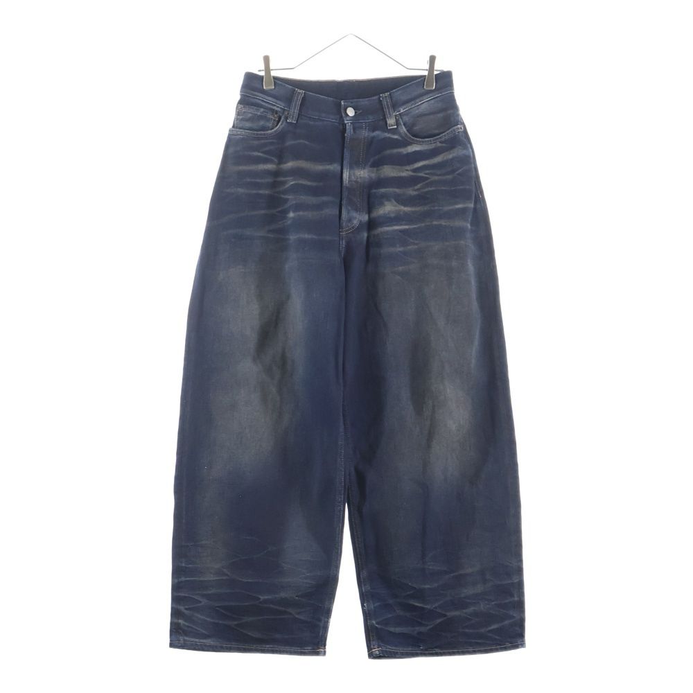 Acne Studios (アクネ ストゥディオズ) FN Darkside Leather Pants ダークサイド レザーポケット バギー パンツ インディゴ B00370