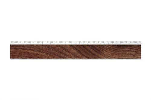 RULER 無機質なアルミに銘木をプラスした定規・ものさし (Walnut)ｍａ